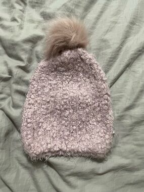 3/$10 Cozy Fuzzy Pom Pom Beanie in Light Mauve
